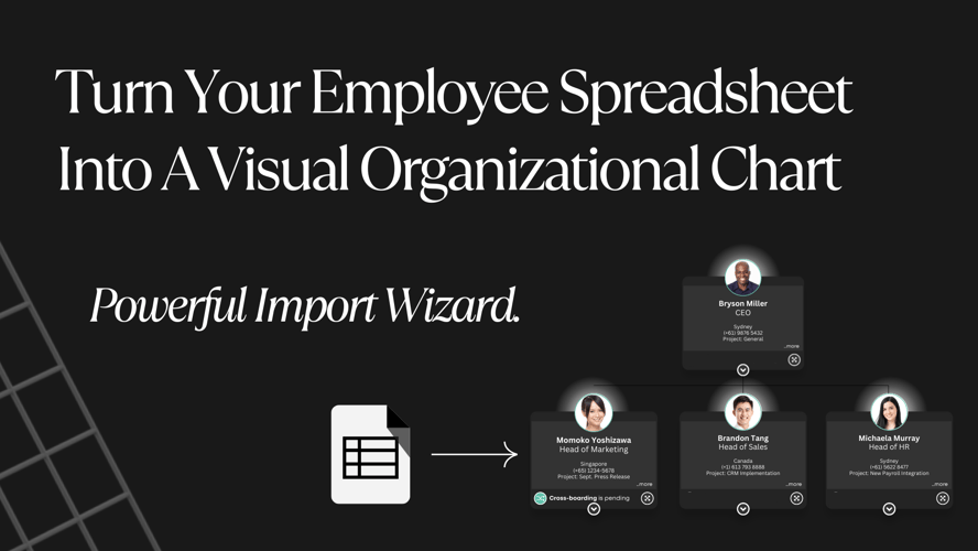 Powerful Import Wizard: Turn Your Employee Spreadsheet into a Visual Organizational Chart
