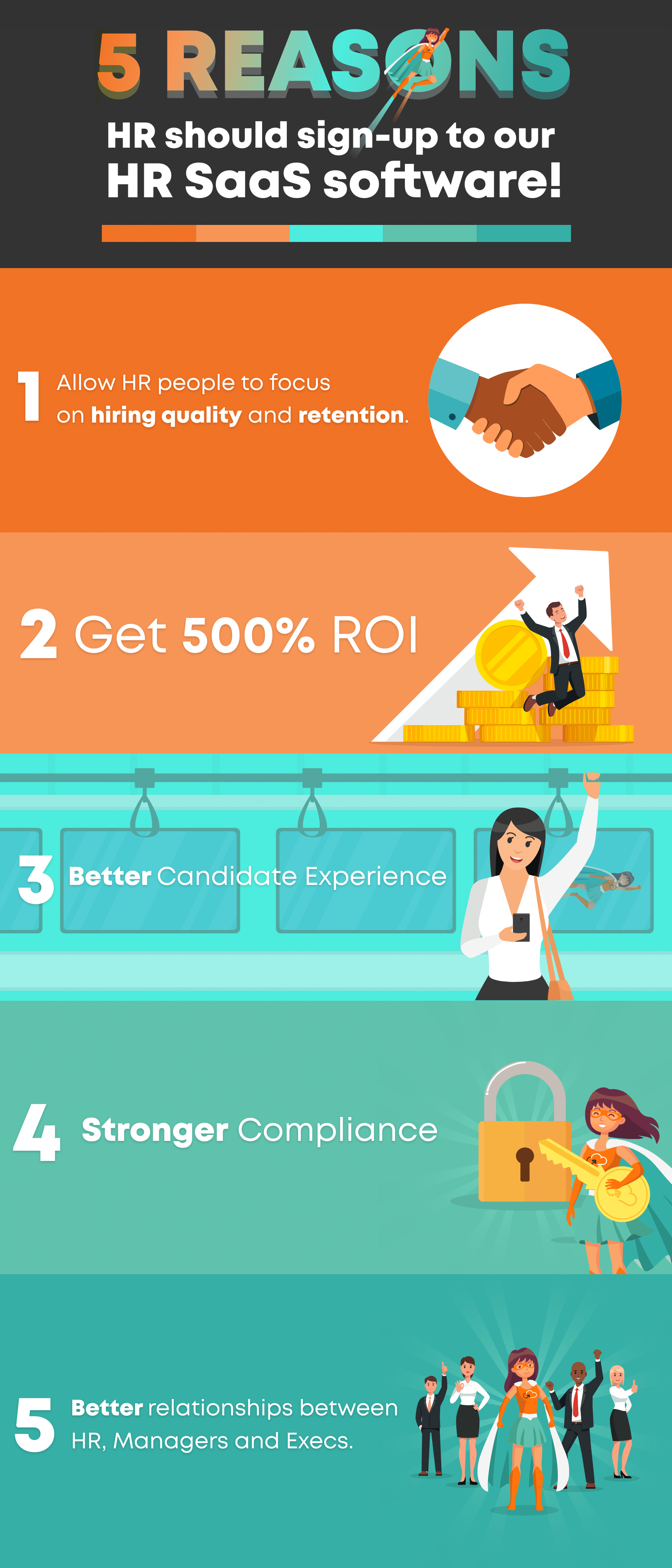 5 reasons why HR should sign-up to our HR SaaS software!